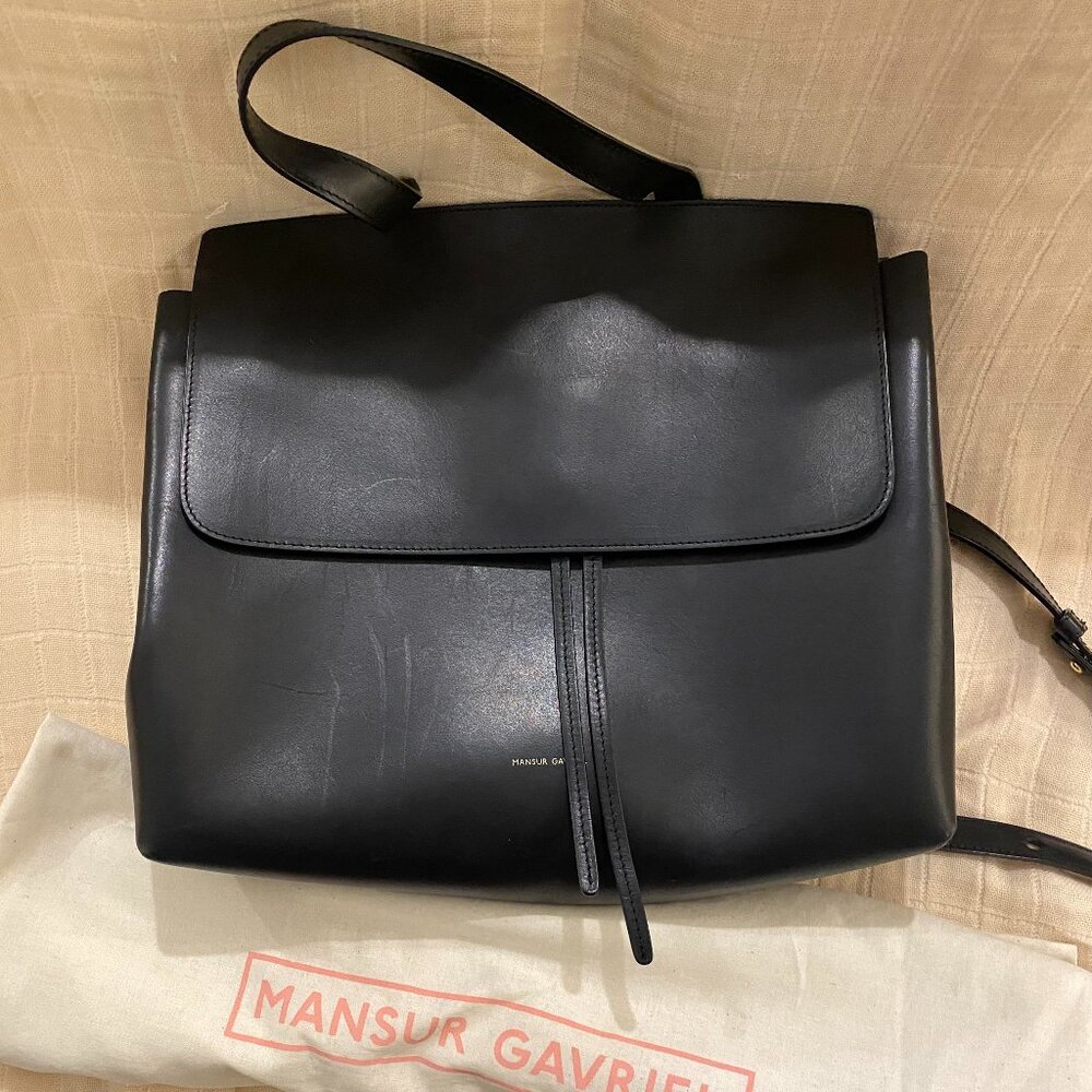 Mansur Gavriel Black/Red Lady Bag